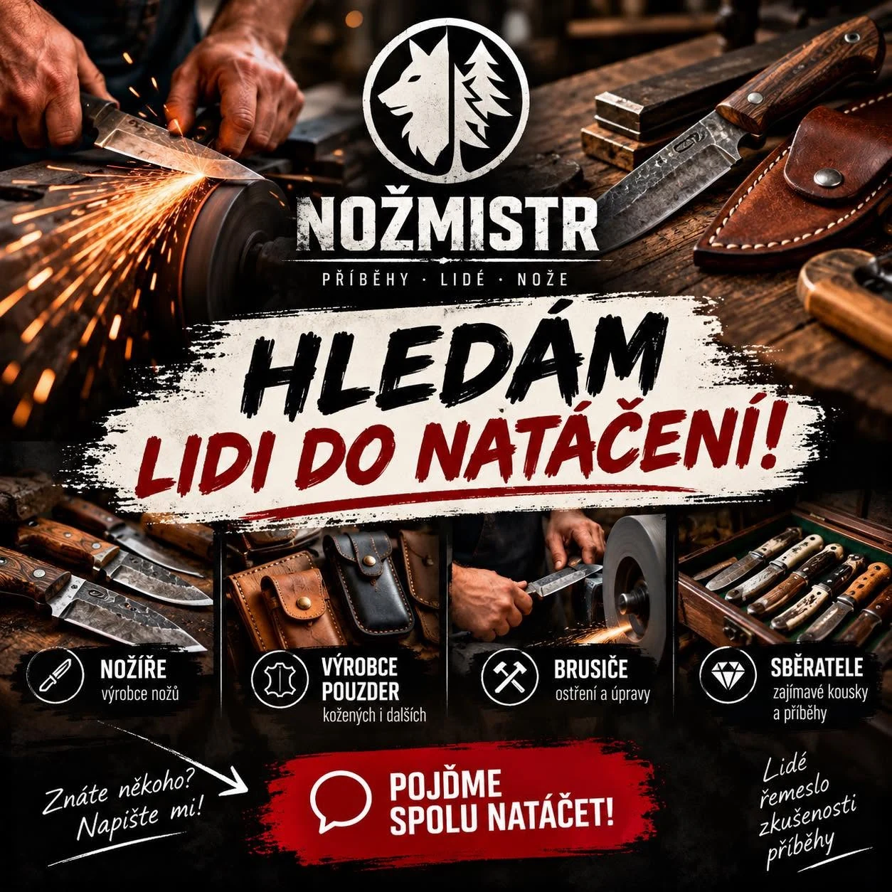 Plakát výzvy NOŽMISTR k novému natáčení